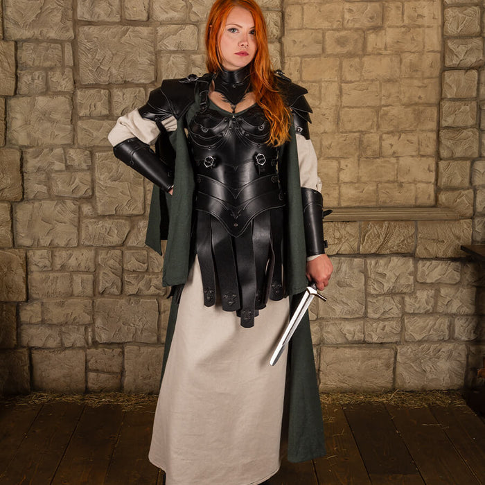 Leren rok Lilith, zwart