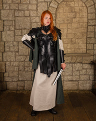 Leren rok Lilith, zwart
