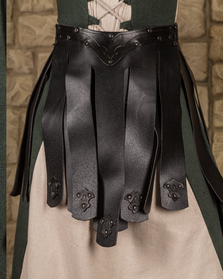 Leren rok Lilith, zwart