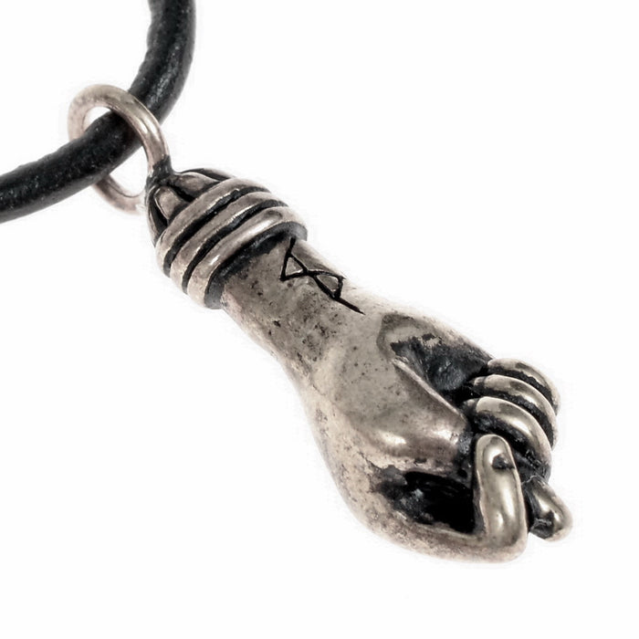 Roman mano fico-amulet, silvered bronze