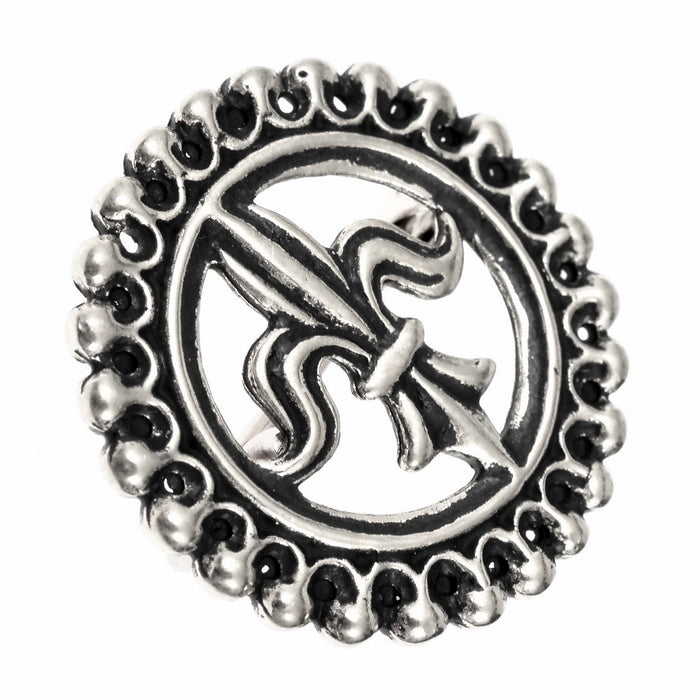 Medieval pilgrimage brooch Fleur-de-Lys, Walsingham, 15th century, bronze