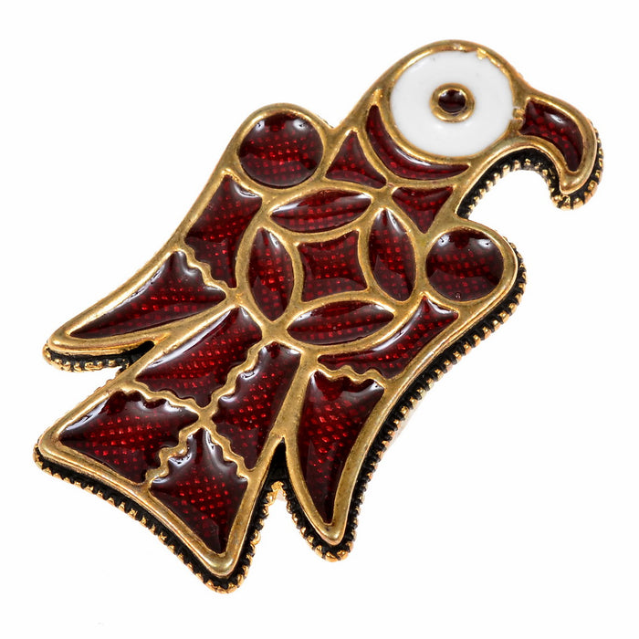 Oostgotische adelaarsfibula, links, brons