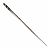 Medieval hair needle, 13th century, silvered bronze
