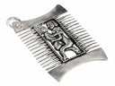 Medieval comb with loving couple, Bruges, 14th century, silvered bronze