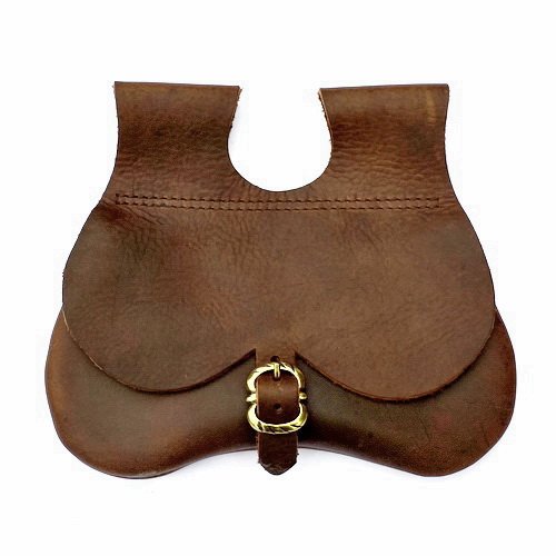 Medieval kidney bag, late medieval, black