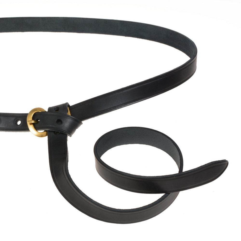 Alemannenriem Niederstotzingen, brown leather, brass