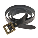Medieval belt 'Erik of Pomerania', black leather, brass