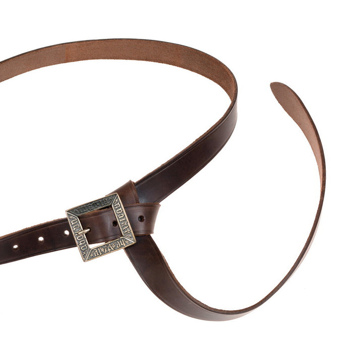 Medieval belt 'Erik of Pomerania', brown leather, brass