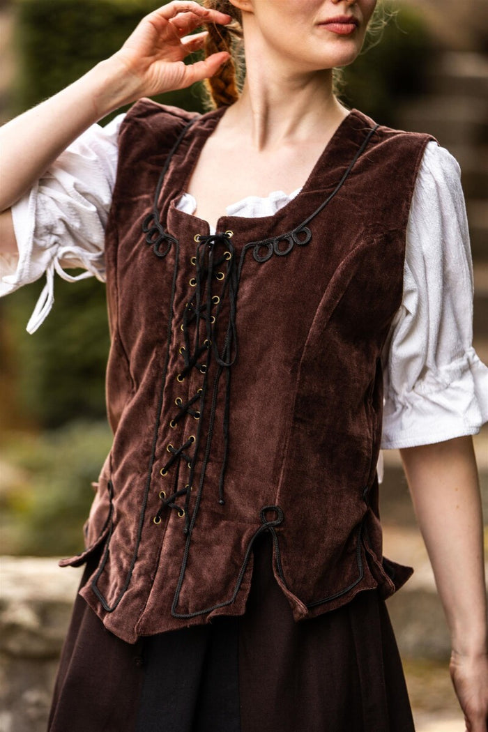 Doublet Odette, cotton velvet, dark brown