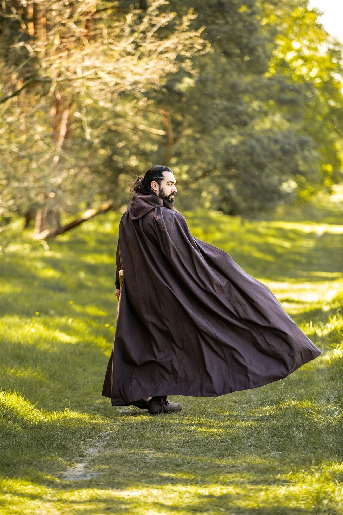 Cotton cloak, dark brown