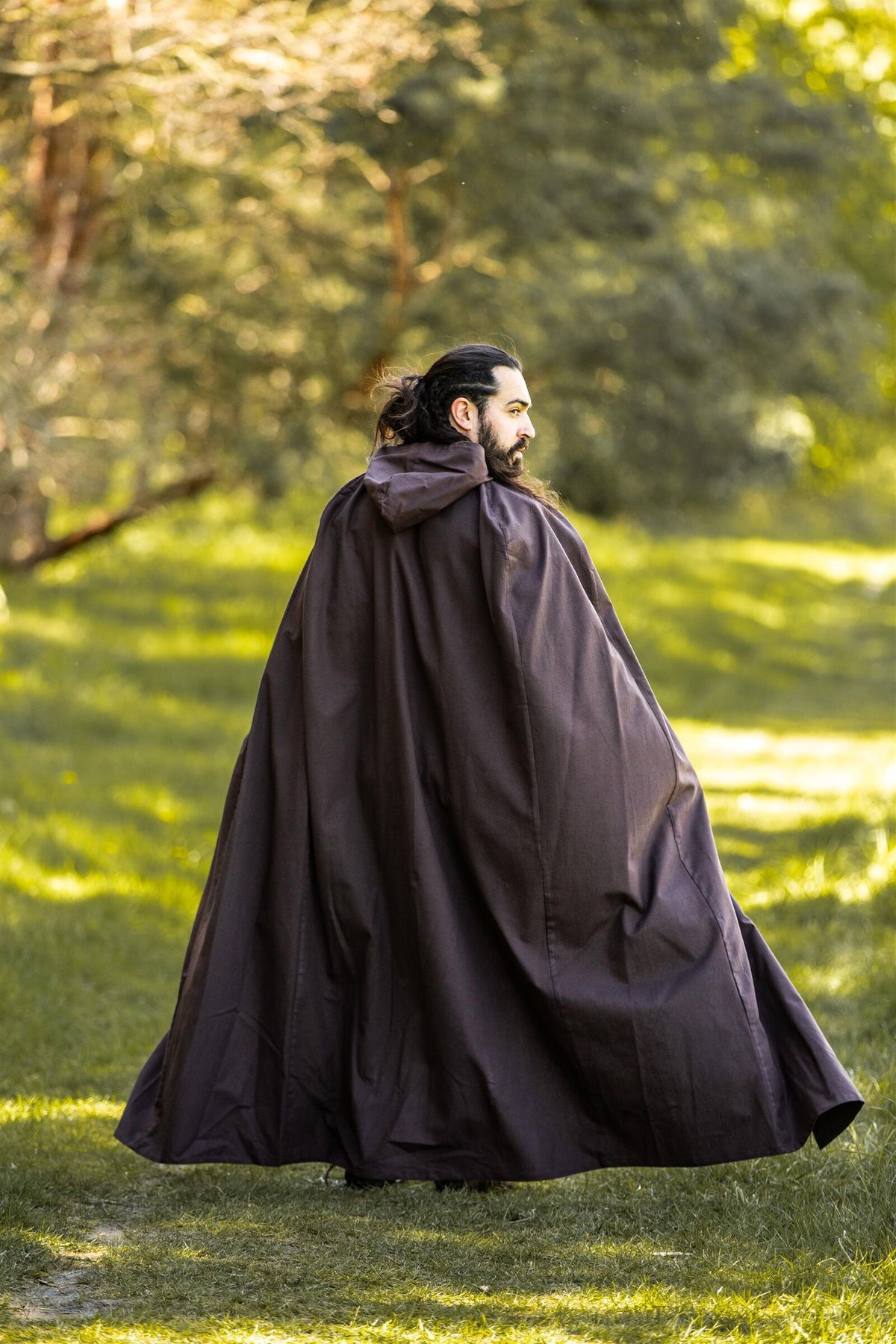 Cotton cloak, dark brown