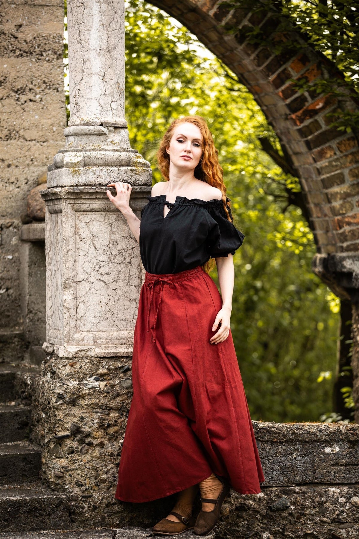 Baroque blouse Morgause, black