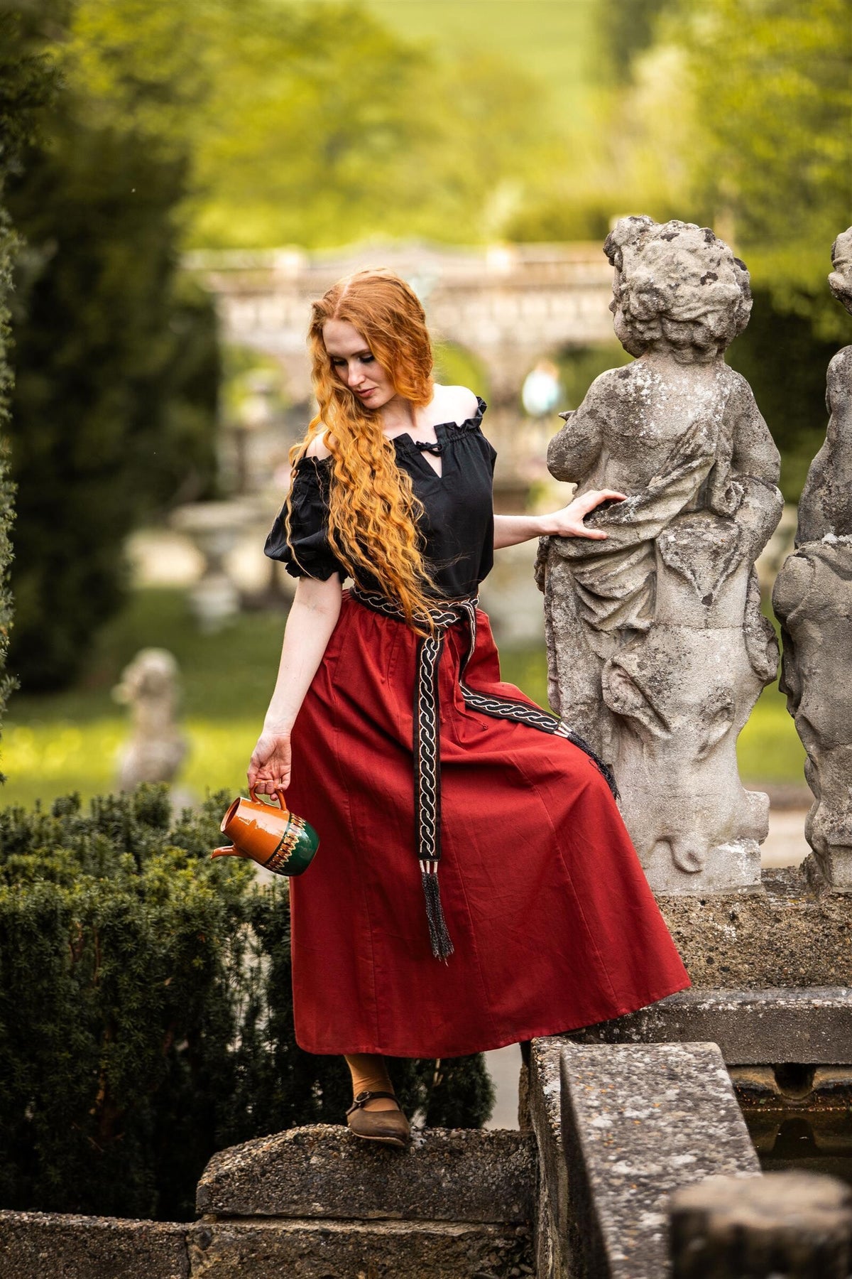 Baroque blouse Morgause, black