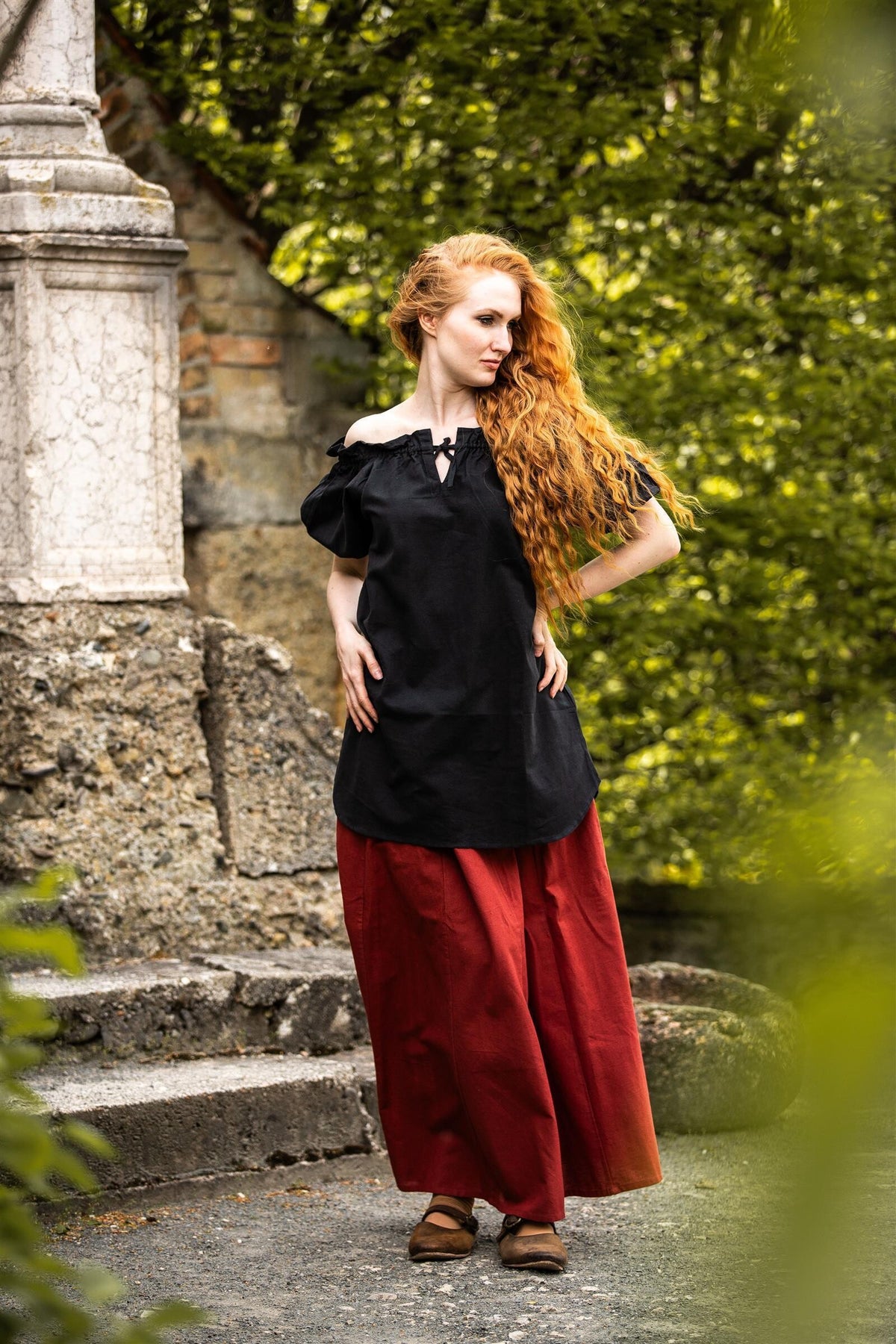 Baroque blouse Morgause, black