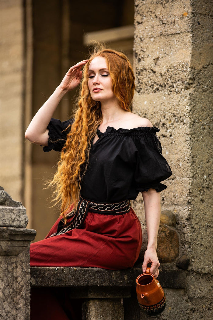 Baroque blouse Morgause, black