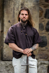 Short-sleeved shirt, medieval, brown