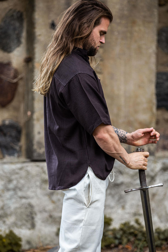 Short-sleeved shirt, medieval, brown