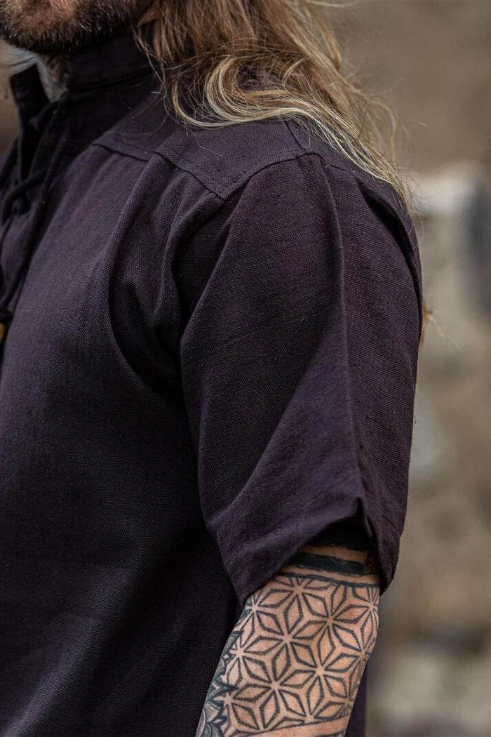 Short-sleeved shirt, medieval, brown