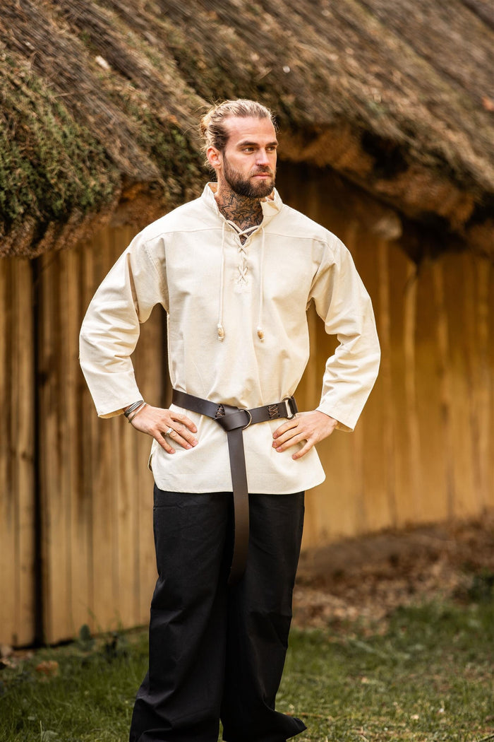 Hand-woven shirt, cream