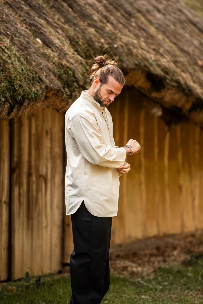 Hand-woven shirt, cream