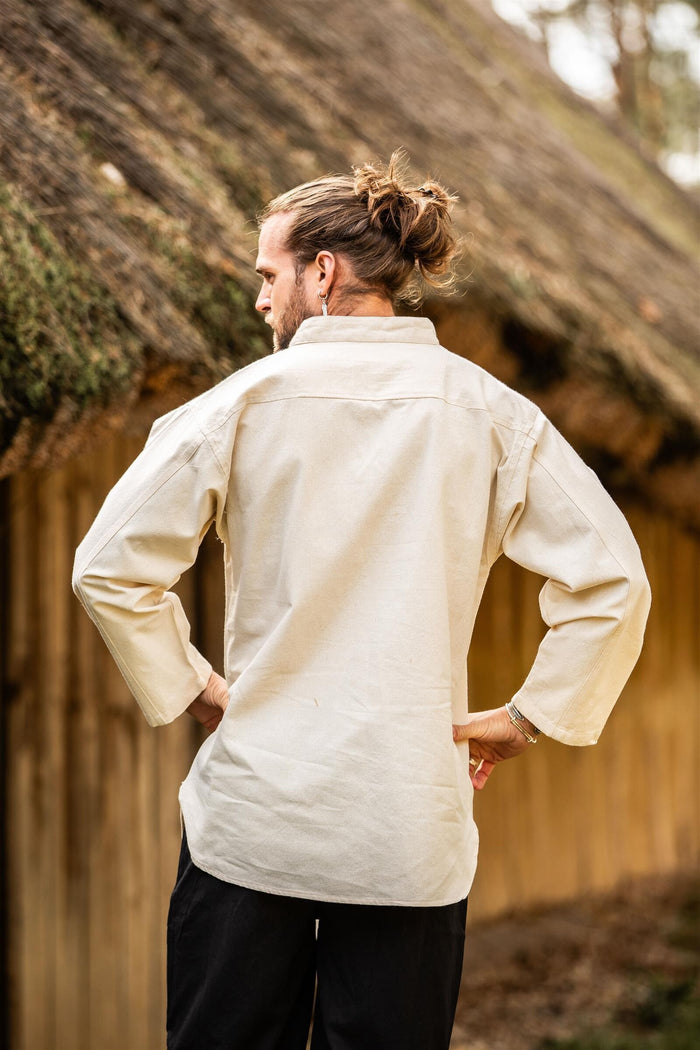Hand-woven shirt, cream