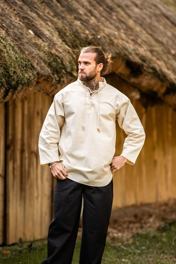 Hand-woven shirt, cream