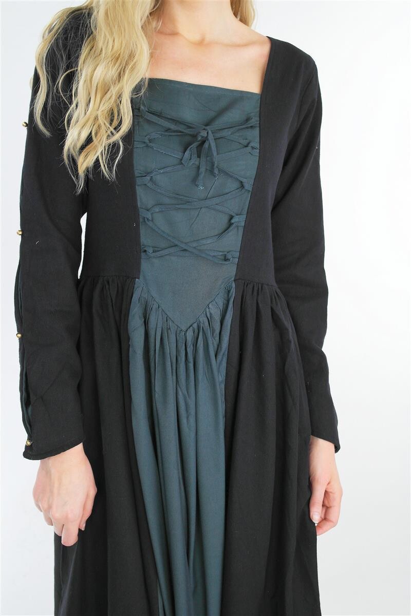 Renaissance jurk Medusa, zwart