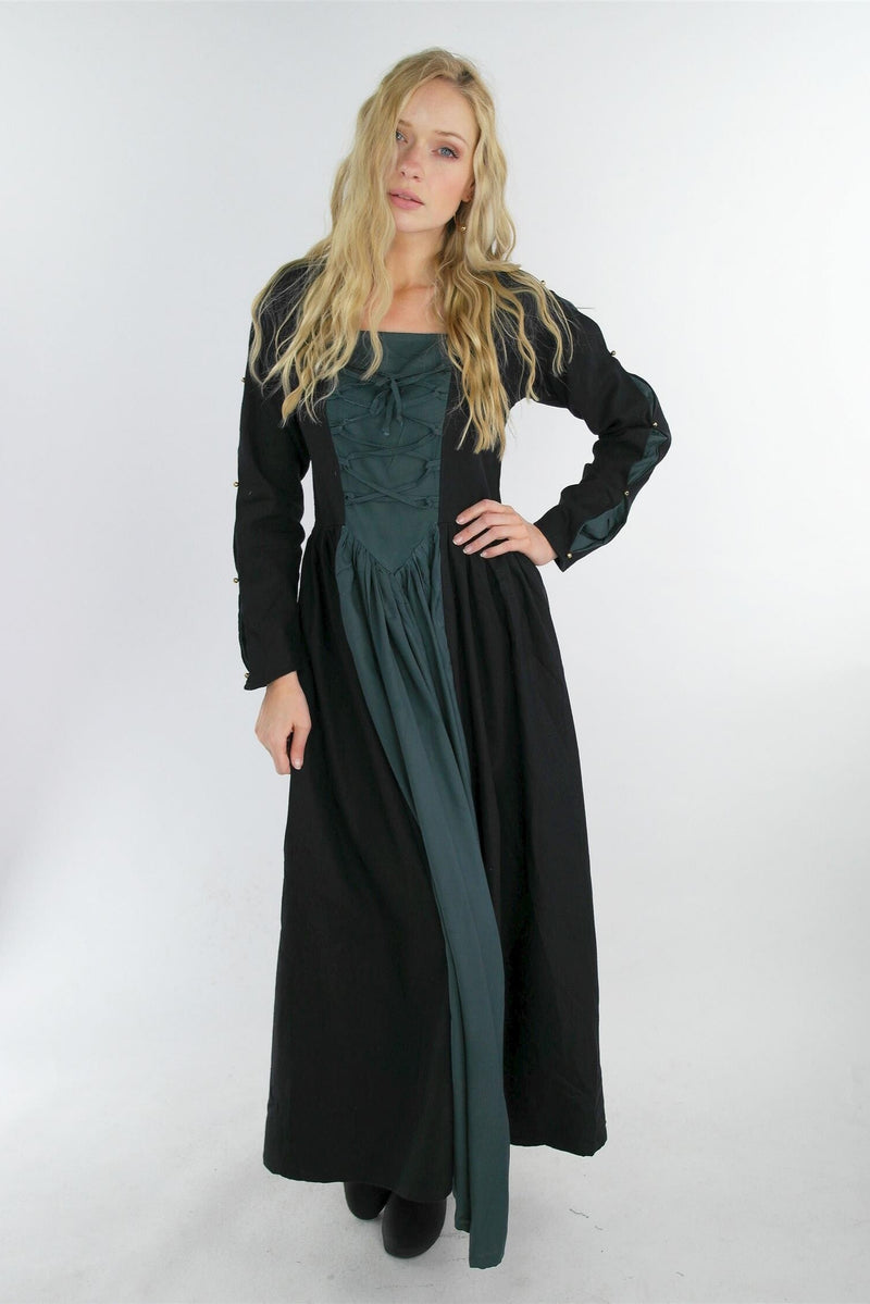 Renaissance jurk Medusa, zwart