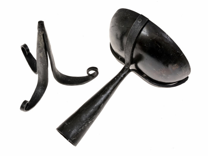 Anglo-Saxon bowl lamp with stand, 7th century, iron