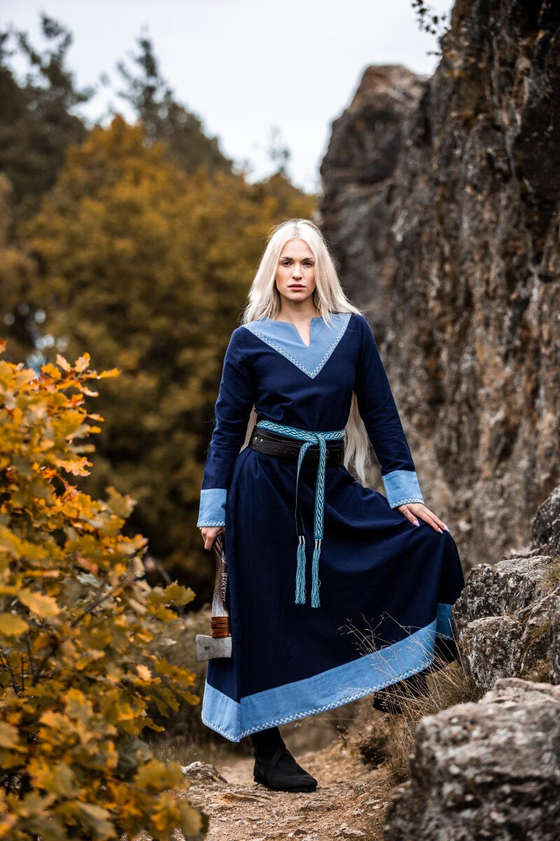 Viking dress Estrid, blue