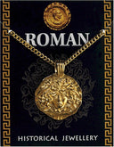 Romeinse Medusahanger, verguld tin