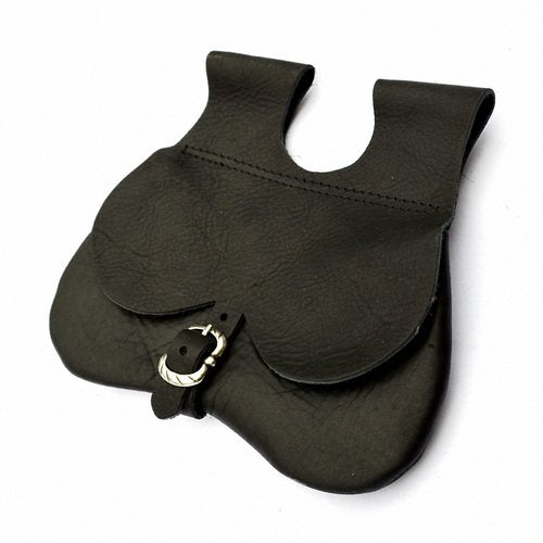 Medieval kidney bag, late medieval, black