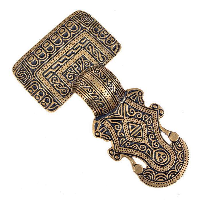 Germanic bow fibula of Nordendorf I, with runic inscription, silvered bronze