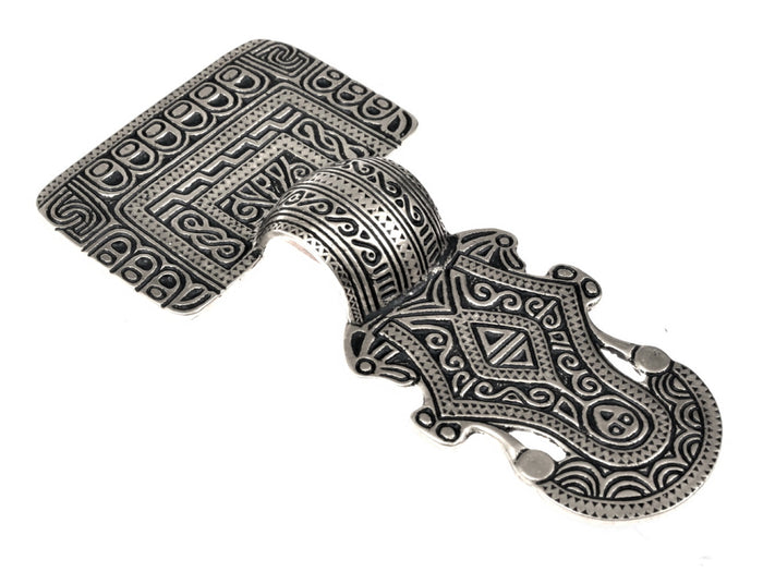 Germanic bow fibula of Nordendorf I, with runic inscription, silvered bronze