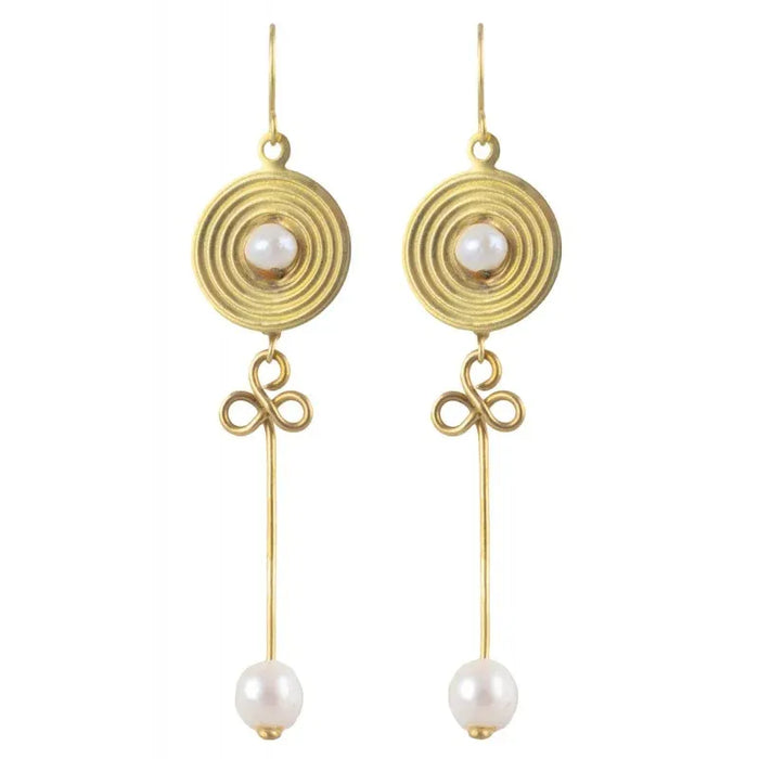 Roman earrings Claudia, pearl