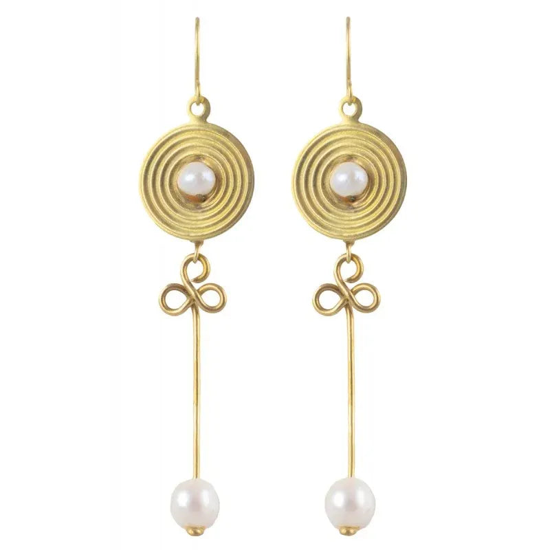 Roman earrings Claudia, pearl