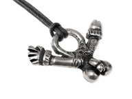Roman fascinumamulet Kalkriese, 1st century, silver plated brass