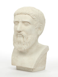 Statue Plato, Greek philosopher, Alabaster plaster
