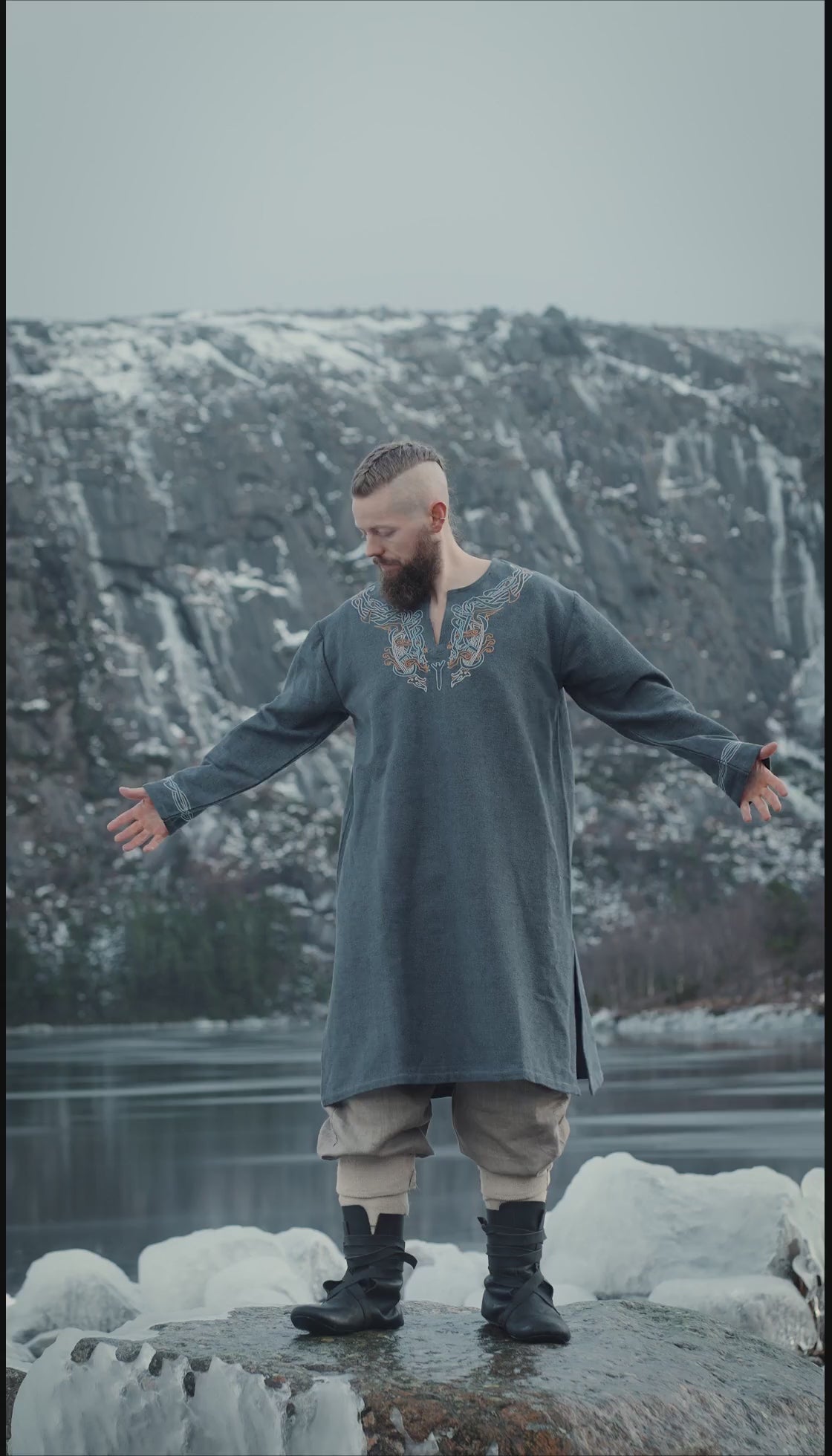 Tunic Viking jarl Hakon, blue