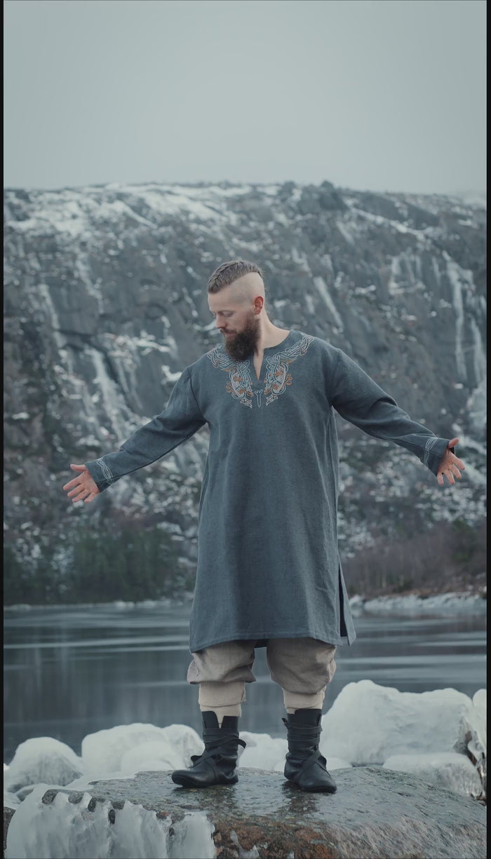Tunic Viking jarl Hakon, blue