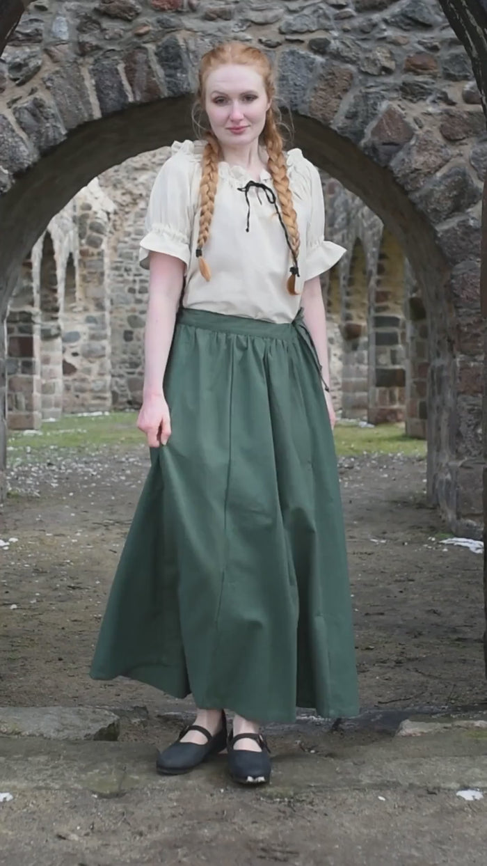 Medieval skirt Konstanze, green