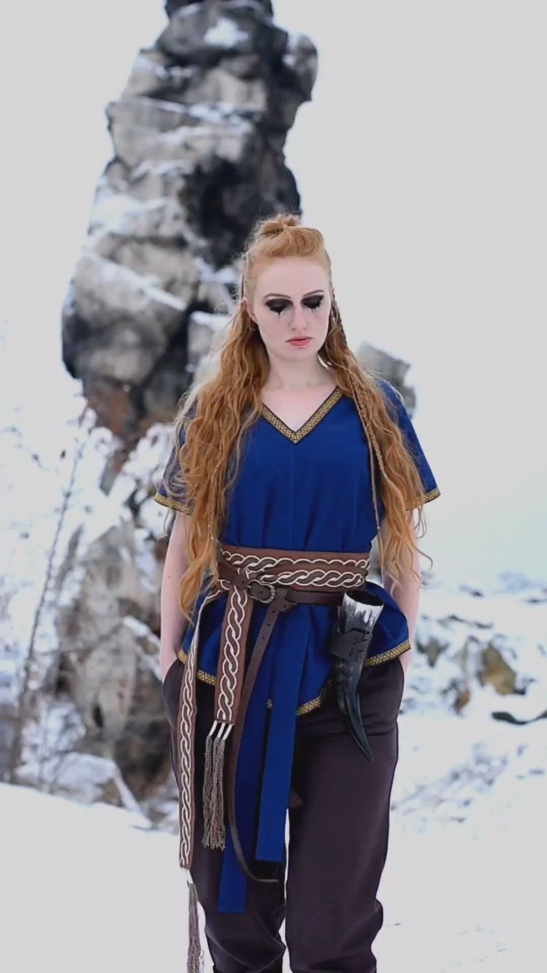 Valkyrie tunic Brynhild, blue