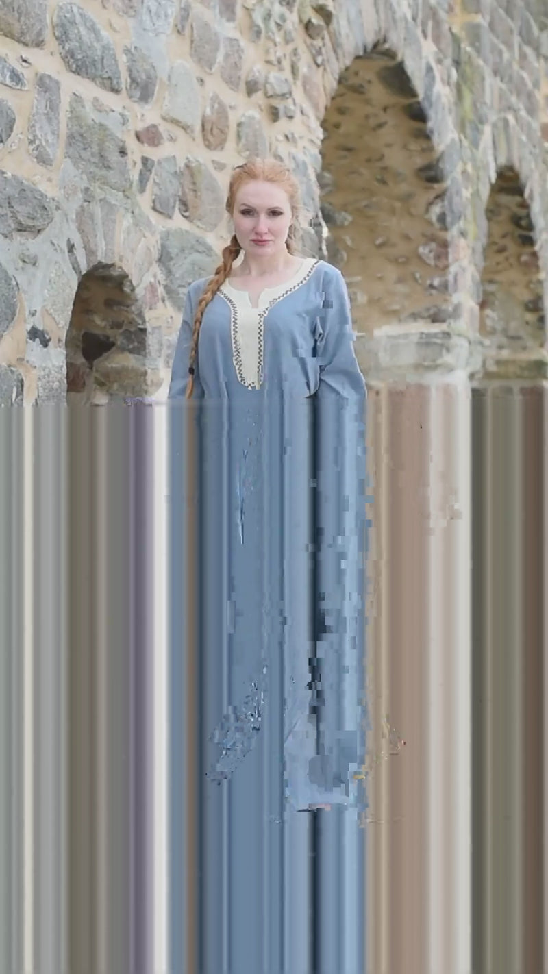 Viking dress Lagertha, blue