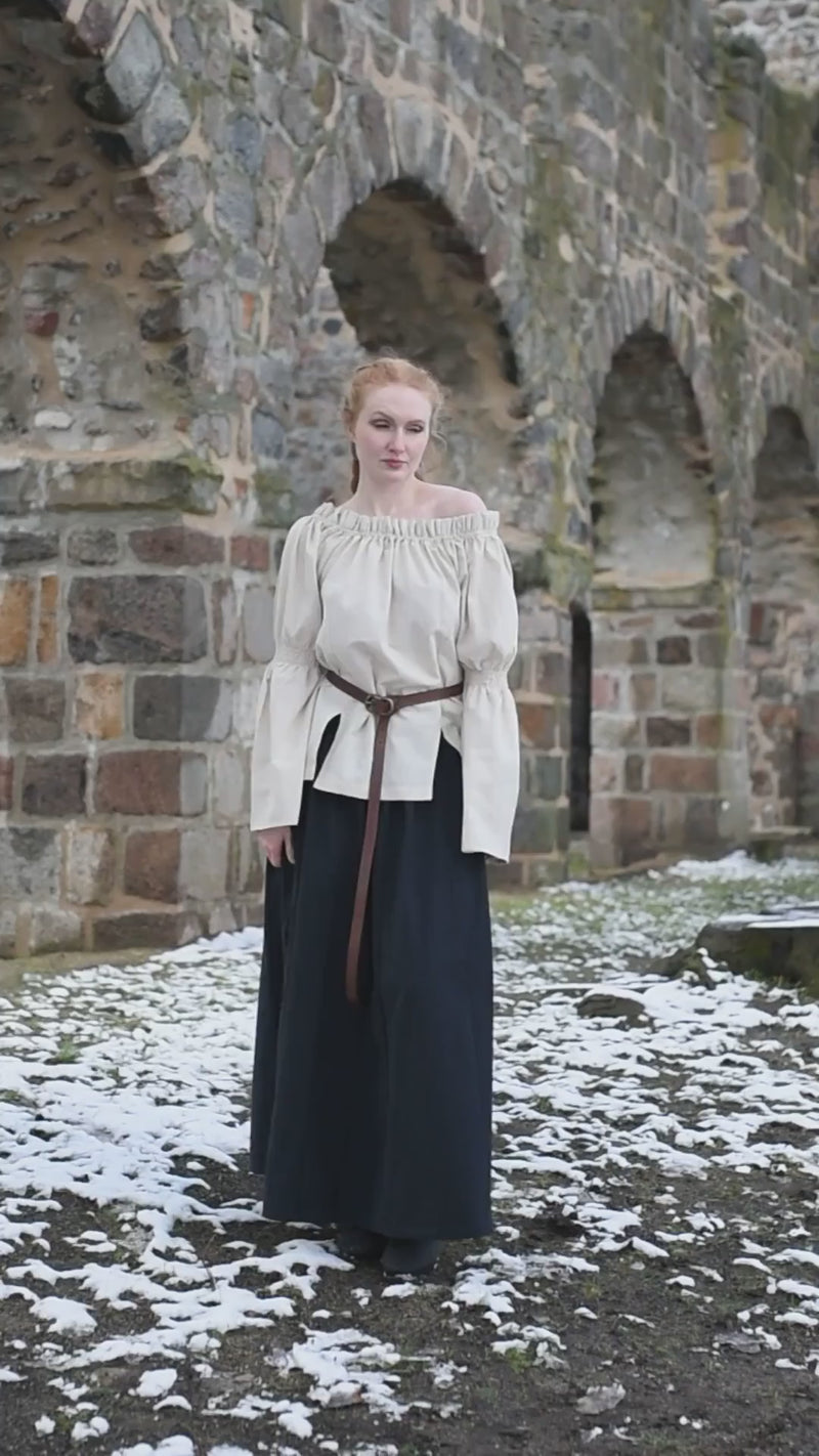 Renässansblus, creme