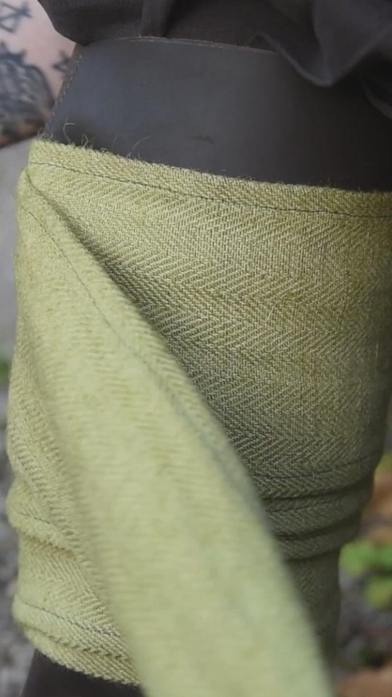 Beenwindsels vissegraatmotief Halfdan, groen