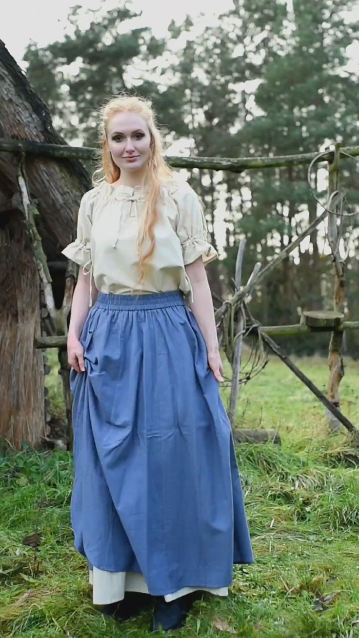 Medieval skirt Elise, blue