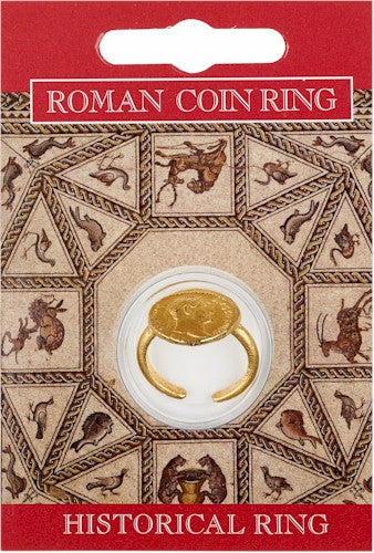 Romeinse muntring, verguld tin