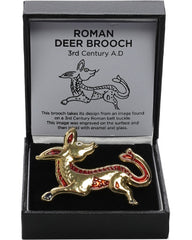 Romeinse hertenbroche, geëmailleerd