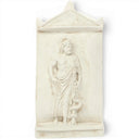 Wall relief Asclepius, Greek god of medicine, Alabaster plaster