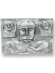 Wall relief cauldron from Gundestrup, three deities, Alabaster plaster